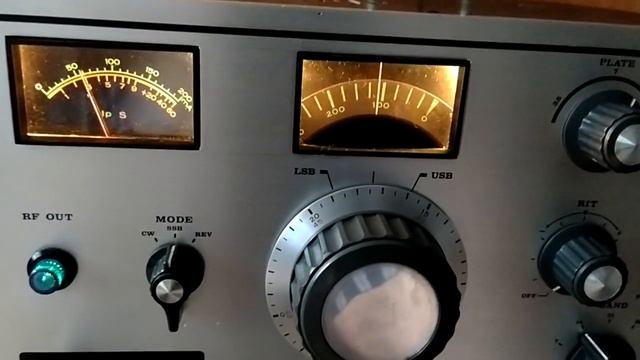 Trio TS-311 полностью ламповый трансивер, работа с  слабым корреспондентом.
