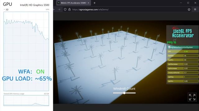 Unity WebGL FPS Accelerator GPU Utilization Test смотреть онлайн