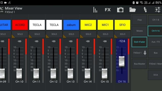 Usando FX nos retornos na X18 / XR18 X AIR Behringer pelo aplicativo смотреть онлайн
