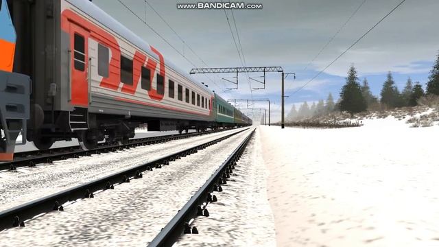 ЭП20-001 С Пассажирскими Вагонами в Trainz Simulator 2012 смотреть онлайн