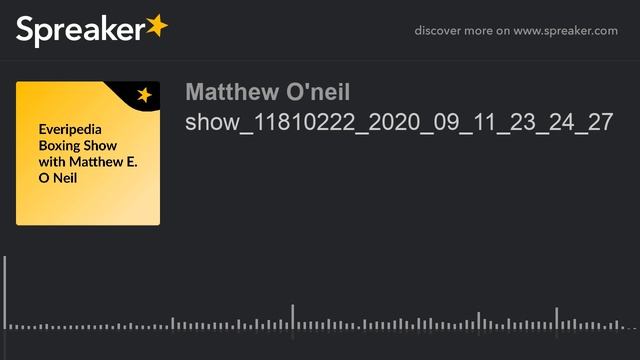 Everipedia Boxing Show With Matthew E. O'Neil (Plymouth,Massachusetts)