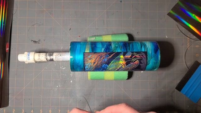 Holographic Printed Vinyl on an Alcohol Ink Waterfall Rain Technique Epoxy Tumbler смотреть онлайн