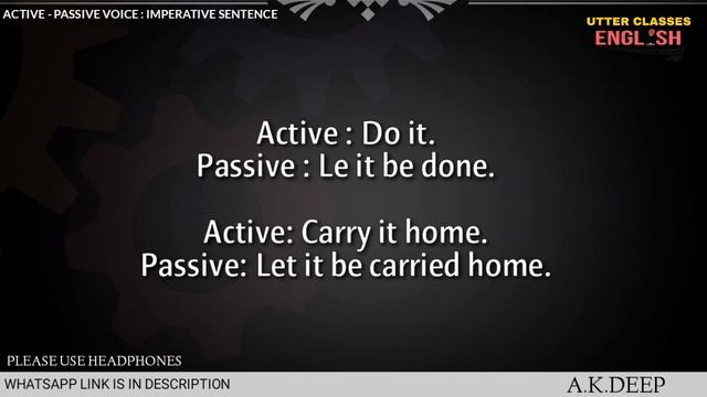 Active Passive Voice Rules & Tricks For Imperative sentence || Utter classes ||Akdeep смотреть онлайн