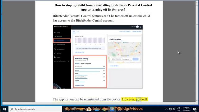 Stop child from uninstalling Bitdefender Parental Control or disabling its features смотреть онлайн