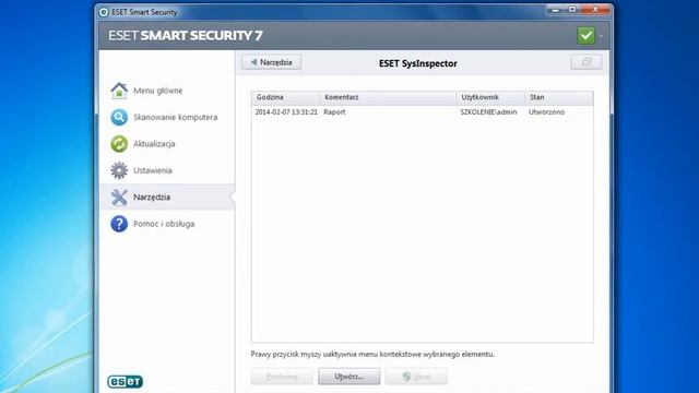 Generowanie dziennika diagnostycznego przy pomocy narzędzia ESET Sysinspector смотреть онлайн