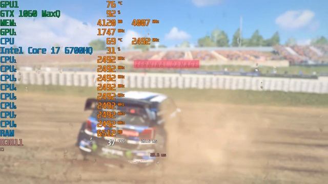 Dirt Rally 2 |TEST: GTX1060 maxq, i7 6700hq, SSD 256, 16gb ddr4 | Notebook MSI GS 73VR 6RF смотреть онлайн