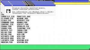 Windows 1.0 Crazy Error