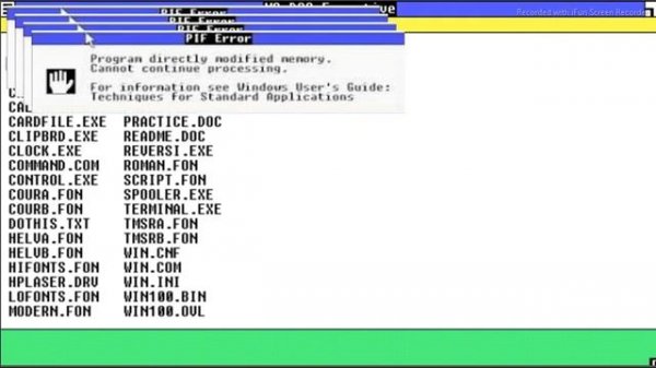 Windows 1.0 Crazy Error