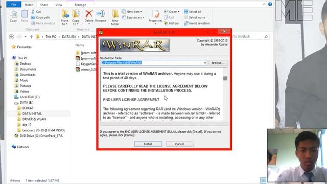 Video Tutorial cara instal Winrar 32 bit смотреть онлайн