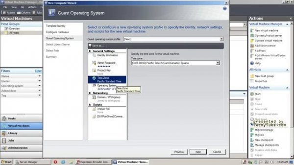 How to create a template virtual machine in System Center VMM