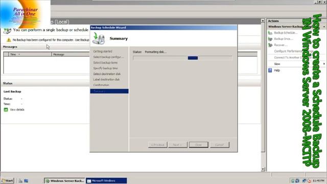 How to create a Schedule Backup IN Windows Server 2008 MCITP BY KPSC Parachinar смотреть онлайн