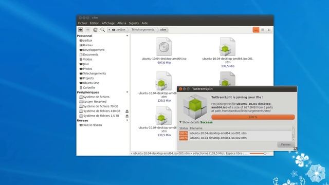 TuXtremSplit v3: Join a splitted Ubuntu iso смотреть онлайн