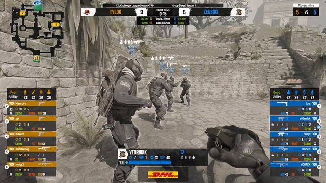 ZeusGG vs Tyloo - ESL Challenger League - Season 47 - AP смотреть онлайн