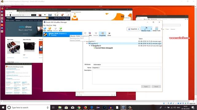 How to use Snapshots feature in VirtualBox VM смотреть онлайн