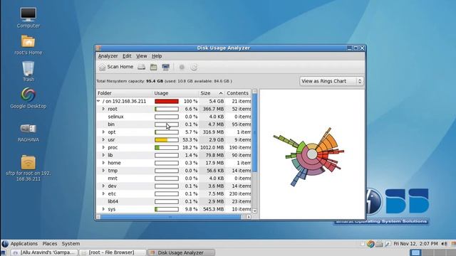 BOSS operating system Disk Usage Analyzer смотреть онлайн