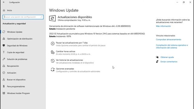 Actualización acumulativa de Windows el 8 de feb 2022 смотреть онлайн