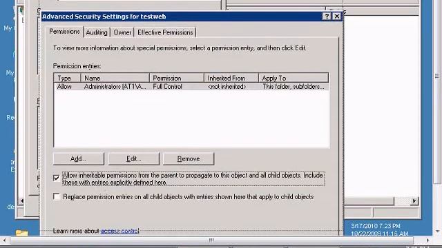 Enable inherited rights for a website in Windows IIS смотреть онлайн