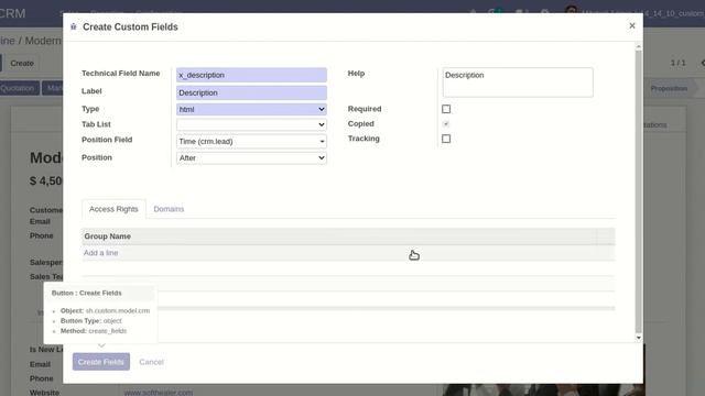 CRM Custom Fields Odoo смотреть онлайн