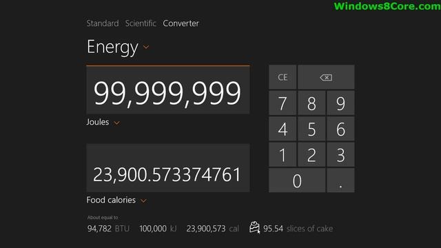 Windows 8.1 Easter Egg: Calculator app compares conversions with differenent daily use items смотреть онлайн
