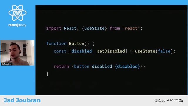 JavaScript prerequisites for React (hooks) | Jad Joubran | reactjsday 2021 смотреть онлайн