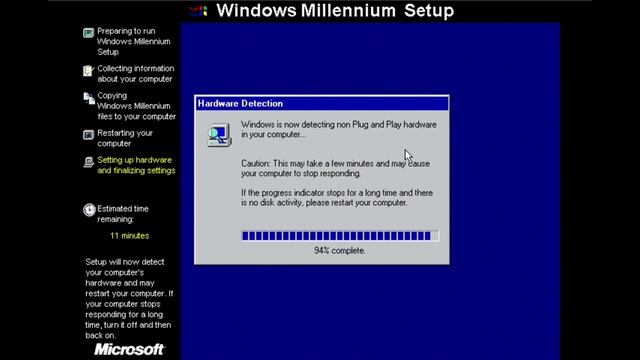 Installing Windows Millennium/Windows ME build 2332 смотреть онлайн
