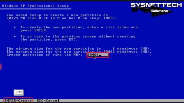 How to create partitions while installing Windows XP | Windows XP Hard Disk Partitioning смотреть онлайн