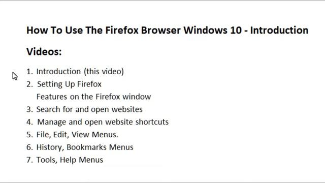 1 How To Use The Firefox Browser Windows 10 Introduction смотреть онлайн