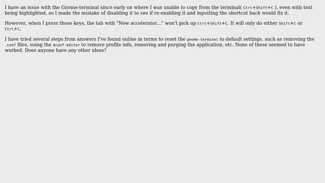 Ubuntu: Gnome-Terminal - How do I reset keyboard shortcuts? смотреть онлайн