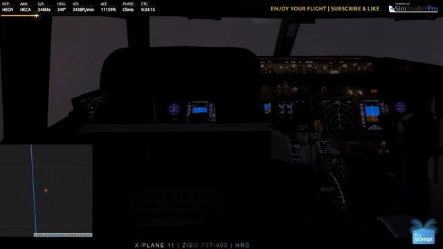 X-plane 11 | Zibo 737-800 | HRG ✈ CAI | MSR339 смотреть онлайн