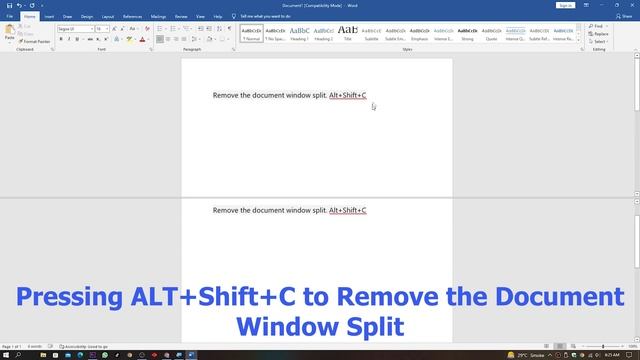 How to Remove the Document Window Split in MS word | Microsoft Word Keyboard Shortcut Key in Window смотреть онлайн