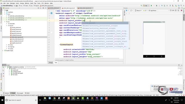 Android Development Tutorial - Drink Shop App part 6 Load Drinks List смотреть онлайн