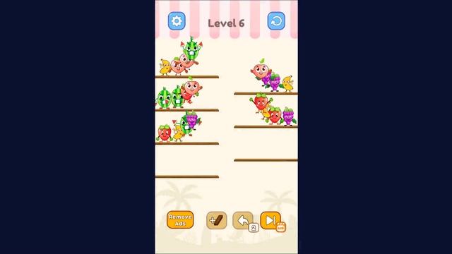 Fruit Color Sort Puzzle Mobile Game | Gameplay Android & Apk смотреть онлайн