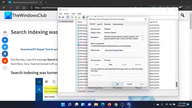 Search Indexing was turned off in Windows смотреть онлайн