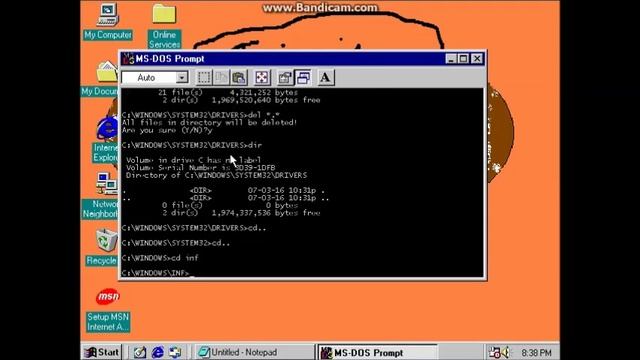 Deleting system files in Windows 98 смотреть онлайн