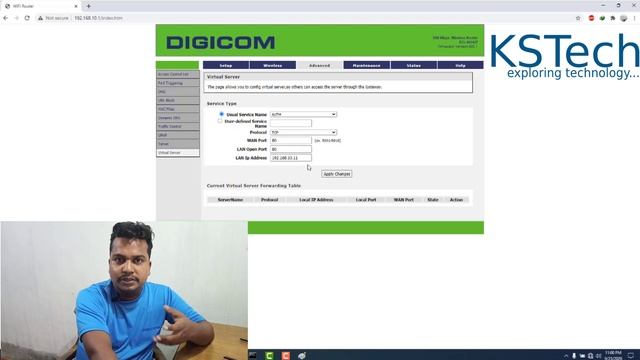How to forward Ports on Digicom Router using Vertual Server, DMZ host, UPnP servers ? @KSTech смотреть онлайн