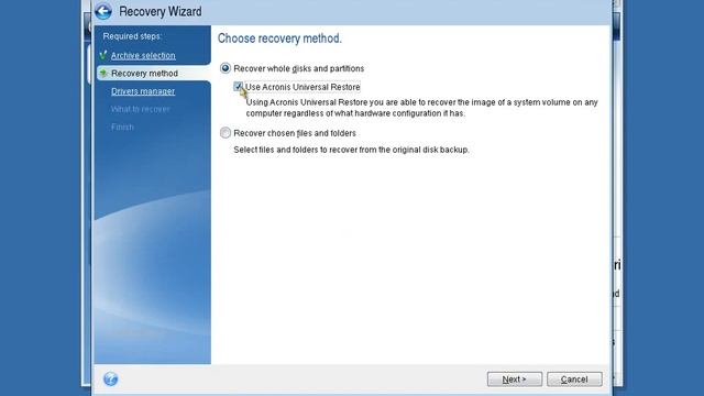 Acronis Recovery