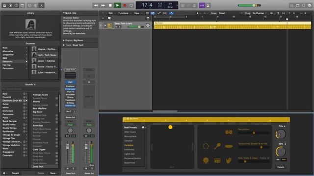 Logic Pro X Fundamentals, Part 5 (Creating Tracks With Drummer) смотреть онлайн