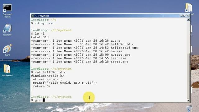Hello World on CygWin смотреть онлайн