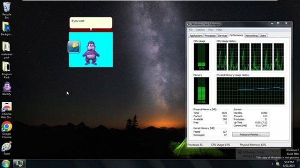 Running BONZIFY.EXE VIRUS on Windows 7 | Interesting Results