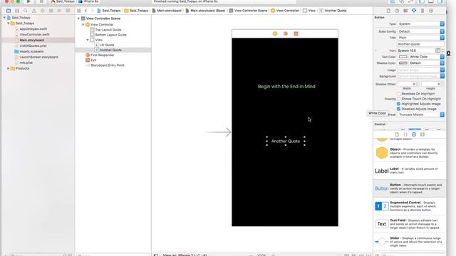 Basic iPhone - Swift 3: Module 1 - Todays Quote - Iteration 6 - Browse 8/9 смотреть онлайн