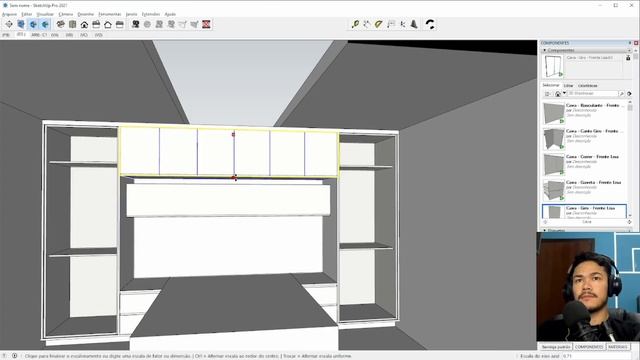 PROJETO COMPLETO - GUARDA-ROUPA COM CAMA EMBUTIDA #1 SKETCHUP E VRAY смотреть онлайн