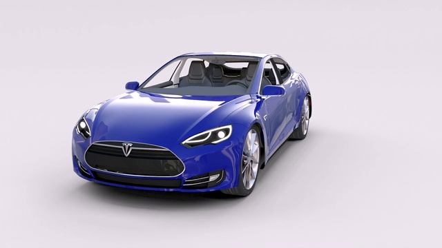 Tesla Model S with interior rev 3D Model смотреть онлайн