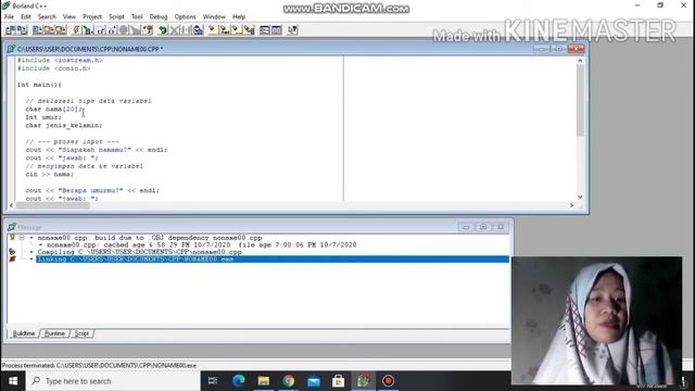 Cara penulisan tipe data dan variabel pada program aplikasi Borland C++ смотреть онлайн