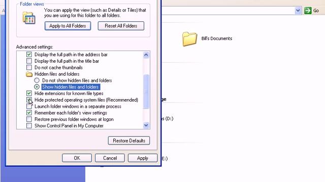How to show hidden files and folders in Windows XP смотреть онлайн