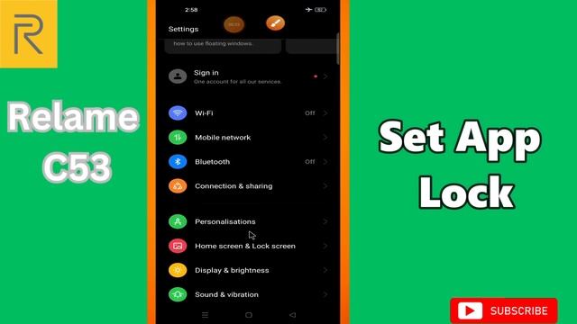 Set App Lock Realme C53 || How to set app lock || App privacy settings || App lock settings смотреть онлайн