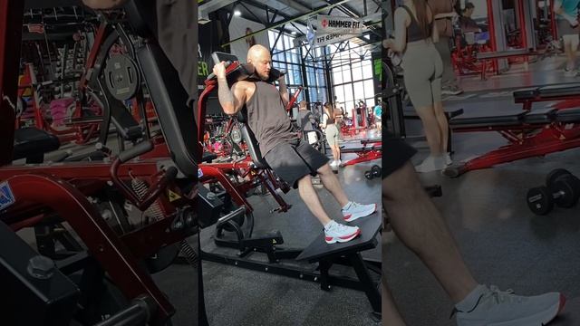 Приседания в гаке (v-squat)