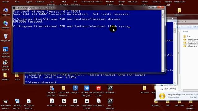 Fastboot flashing system.img with Minimal ADB and Fastboot.exe (Bootloader Unlocked State) смотреть онлайн