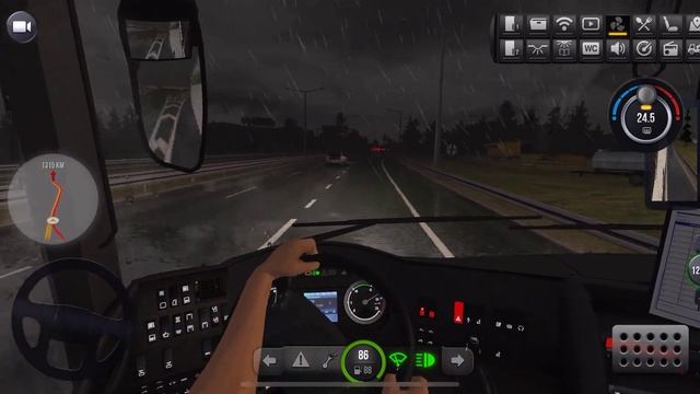Bus drive in heavy Dark storm ⛈ 🚌 very heavy rainy: Bus Simulator Ultimate 60fps смотреть онлайн