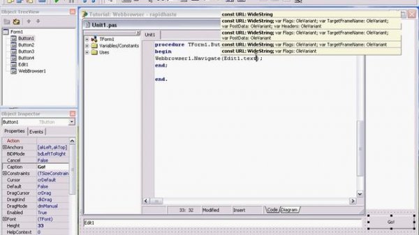 Creating a Webbrowser in Delphi