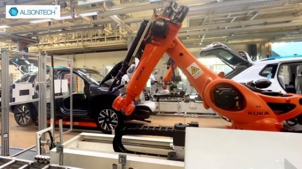 ALSONTECH 3D vision guides KUKA robots to automate car seat assembly
